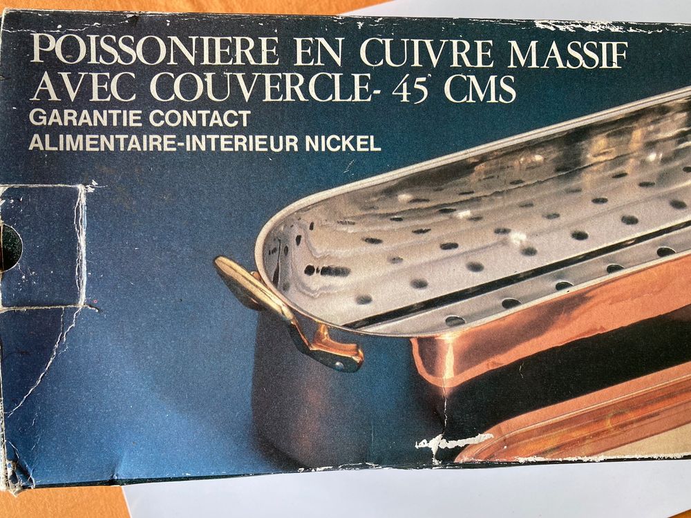 Ancienne poissonnière saumonière en Cuivre