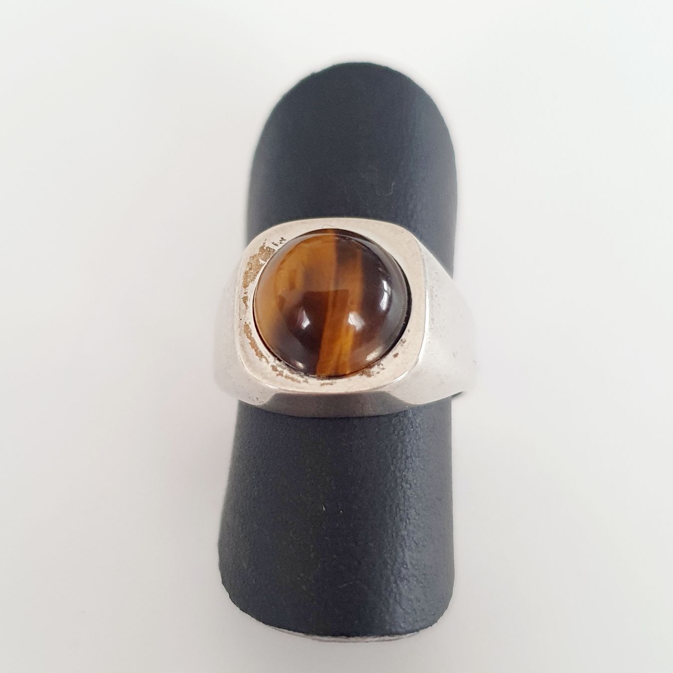 Anelli: Silberring 835 mit Tigerauge Edelstein, Grösse 15.9 mm – Usato da Kreuzlingen venduto da Wunderkiste123 3