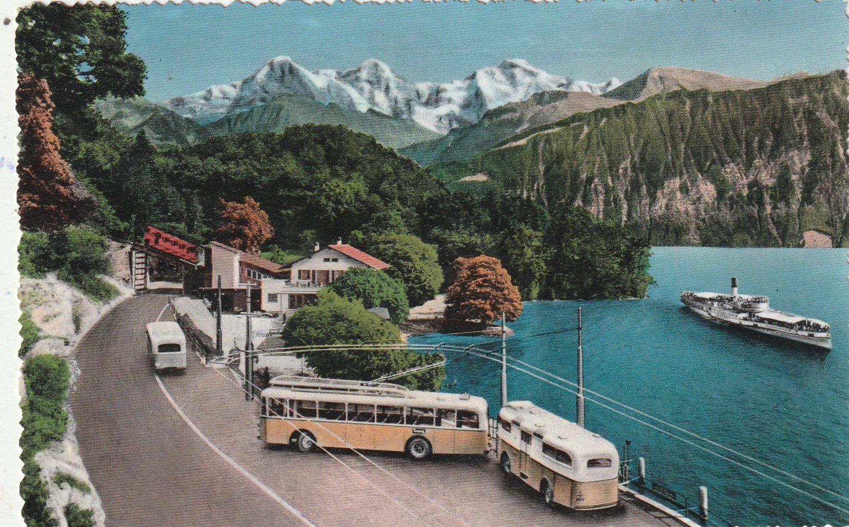 Cartoline postali: Postautos am Thunersee – Usato da Lumbrein venduto da made02