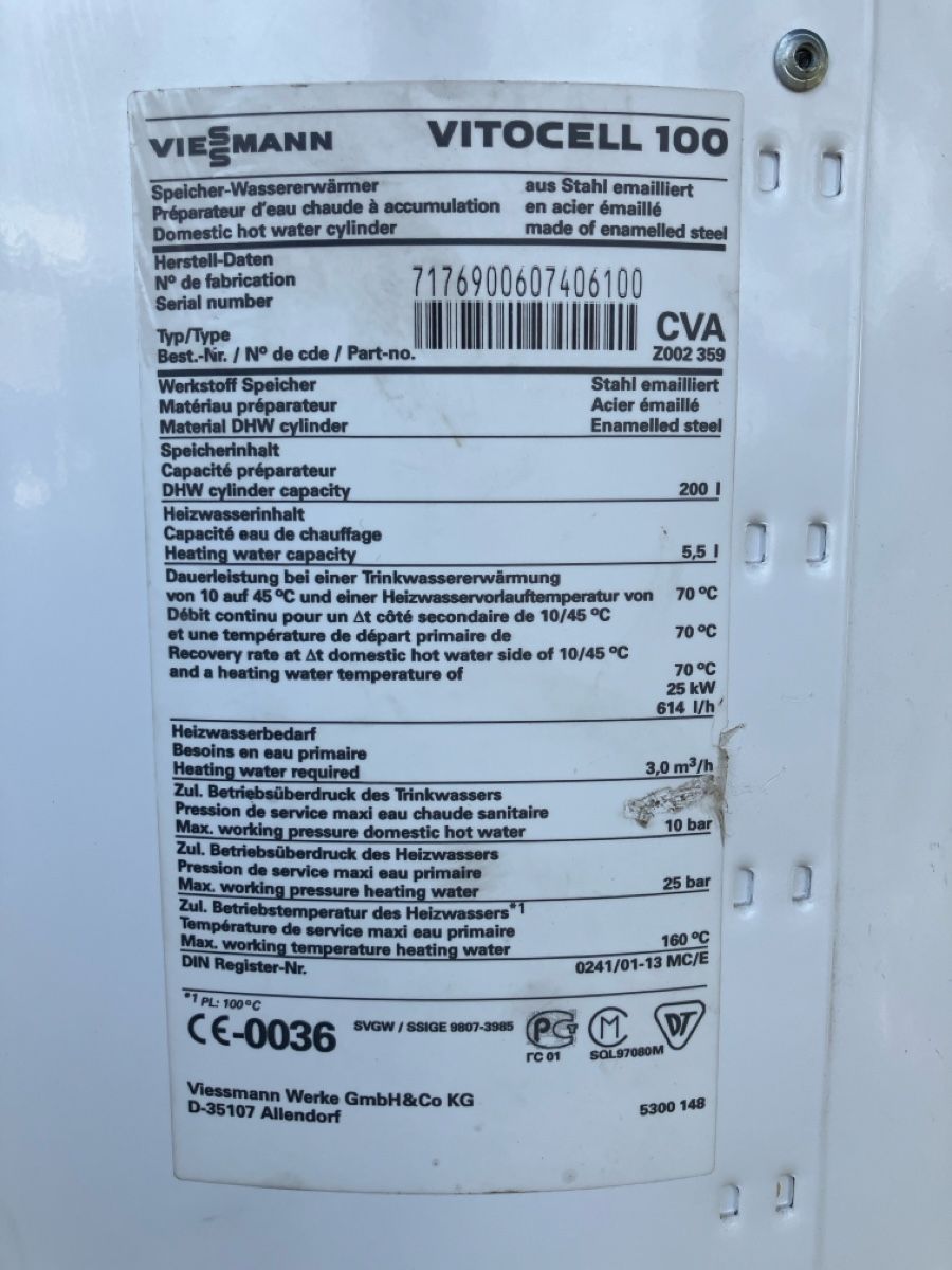 Viessmann Sanitari: Boiler Vitocell 100 – Usato da Thunstetten venduto da BAAP 1