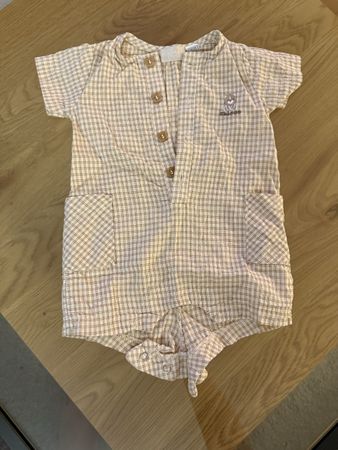 Chicco Strampler kariert beige Grösse 62 guter Zustand