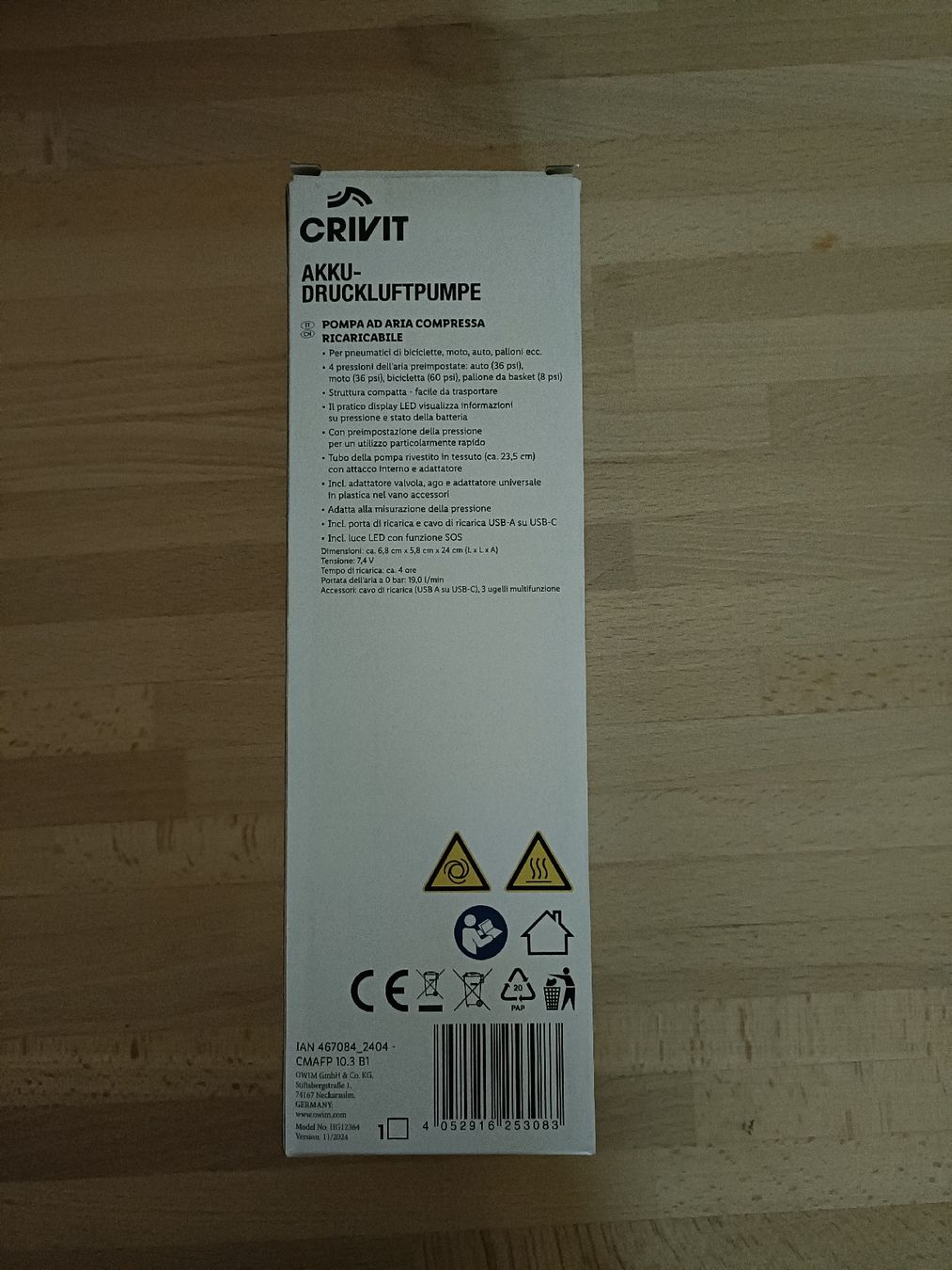 Pumpen: Pompe à vélo électrique neuve – Neu und originalverpackt aus Vaulruz von O_DDM 3