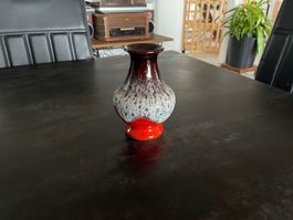 Vase Fat Lava en Céramique West-Germany