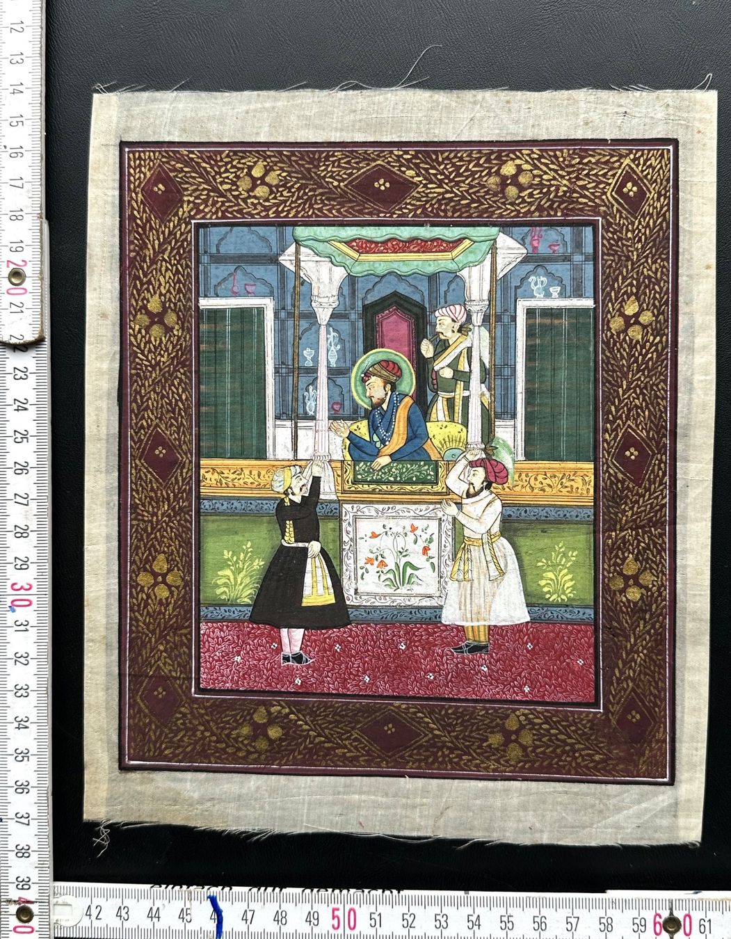 Gemälde: Alte indische, persische Originalmalerei mit Herrscher – Gebraucht aus Seltisberg von quadartswiss 2