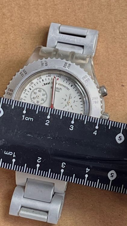 Swatch Orologi: Vintage Swatch Uhr, Chronograph, Alu Band  – Usato da Grenchen venduto da chththl 2