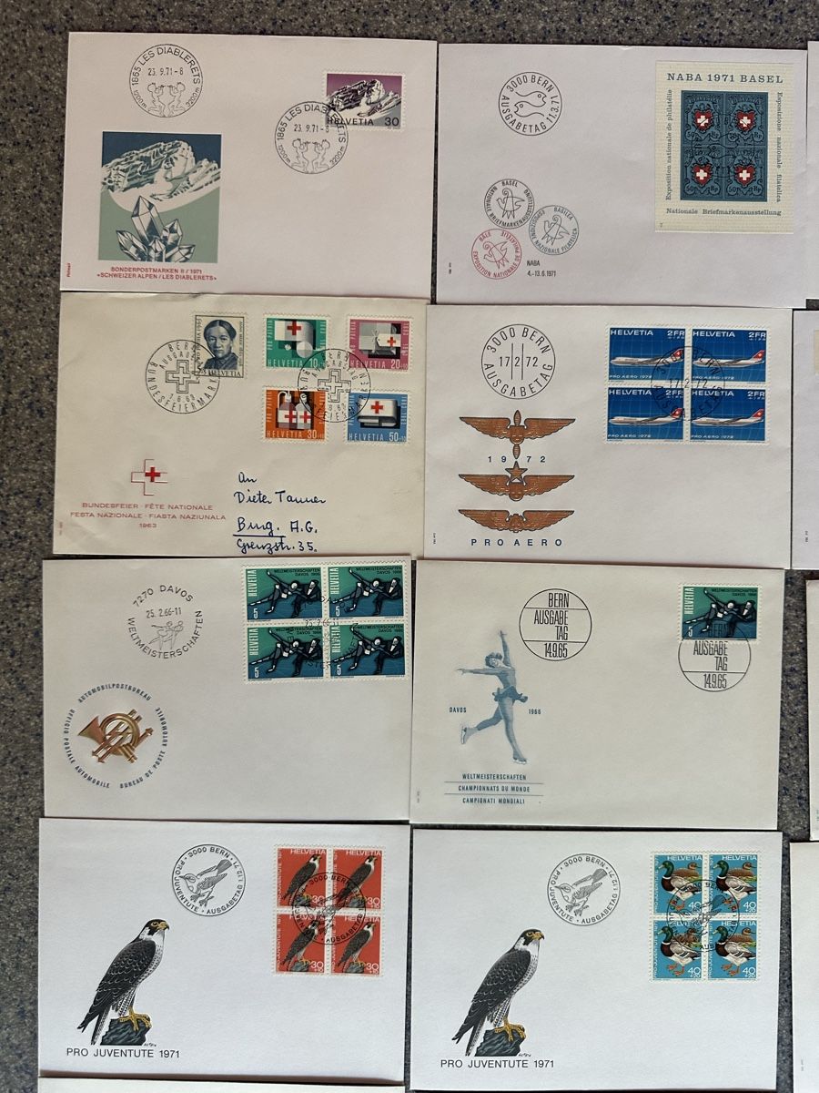 Tutti i francobolli: Schweiz - 48x FDC und Sonderbriefe  – Usato da Schmitten / FR venduto da Samsara169 1