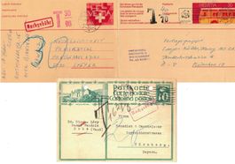 3x Ganzsache Postkarte Nachgebühr / Taxe