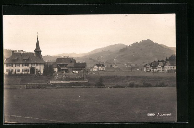 Cartoline postali: Appenzell, Totalansicht mit Hügellandsc – Usato da Berlin venduto da bartko-reher