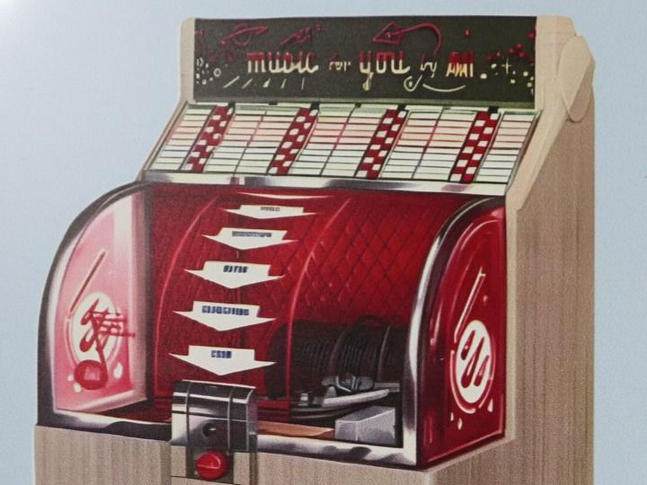 Ecriteaux: Blechschild Jukebox AMI 1951 Musikbox – Neuf (Voir description) à Eschenbach SG par Astalavista 1
