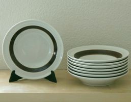8 assiettes creuses Forma, Rörstrand, Suède, 1960-1970s