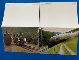 8 X NEUE DOPPEL AK VON BERGBAHN DAMPFLOKI