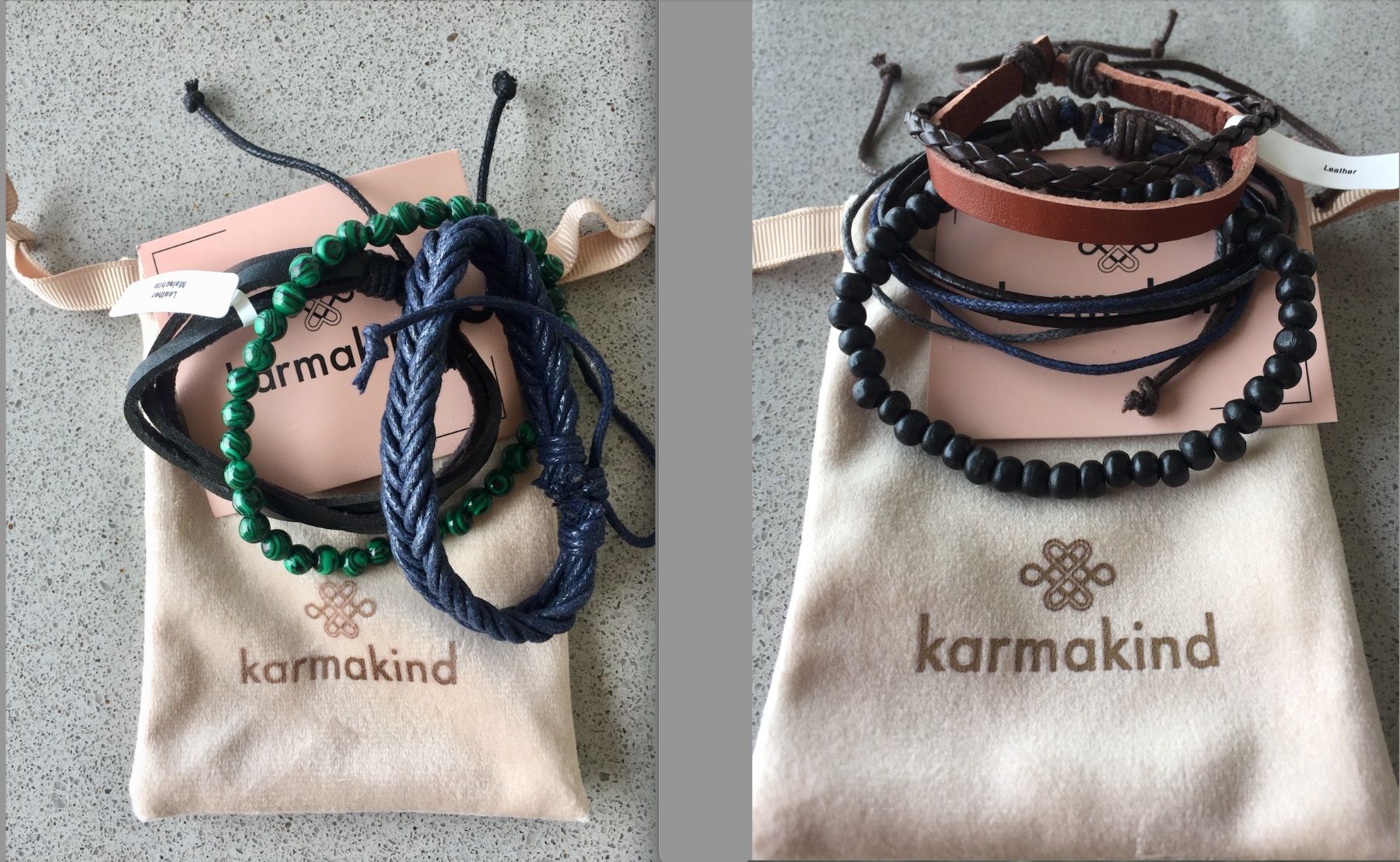 Bracciali & Braccialetti: NEU: Karmakind Herren Armbänder 2 Sets – Nuovo e nell'imballaggio originale da Lachen venduto da mar_ox