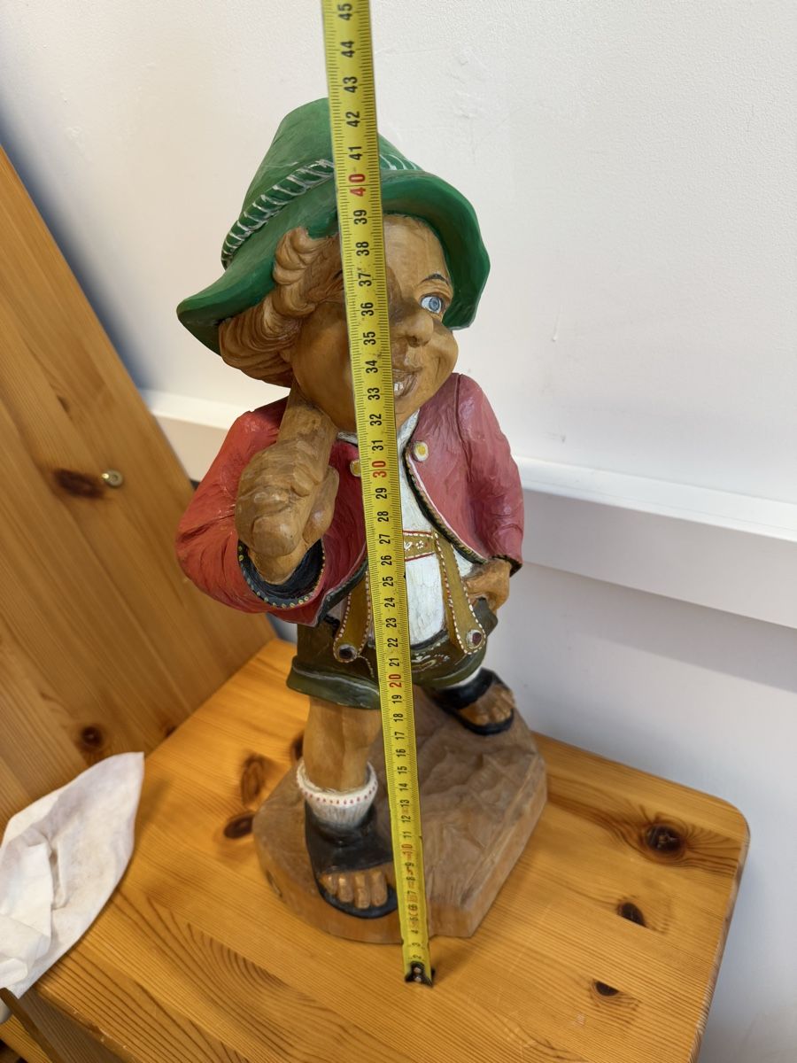 Skulpturen & Statuen: Holzschnitzerei Holz Figur Wanderjunge 43 cm Farbige – Gebraucht aus Morges von SevArt 6