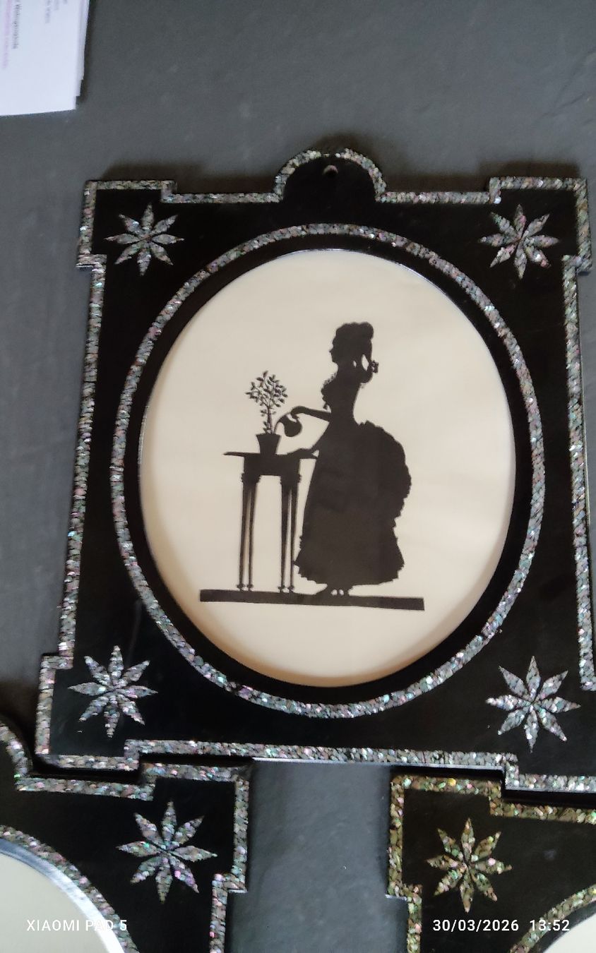 Grafica & Litografie: Cadres Silhouettes Vintage, Ensemble de 3 Pièces – Usato da Tavanasa venduto da inf_9wlc 3
