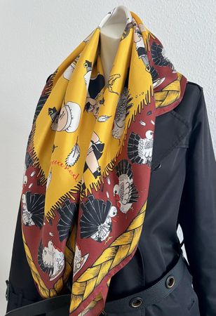 Dsquared² Seidenfoulard, Vintage Style, Herbst Accessoire!