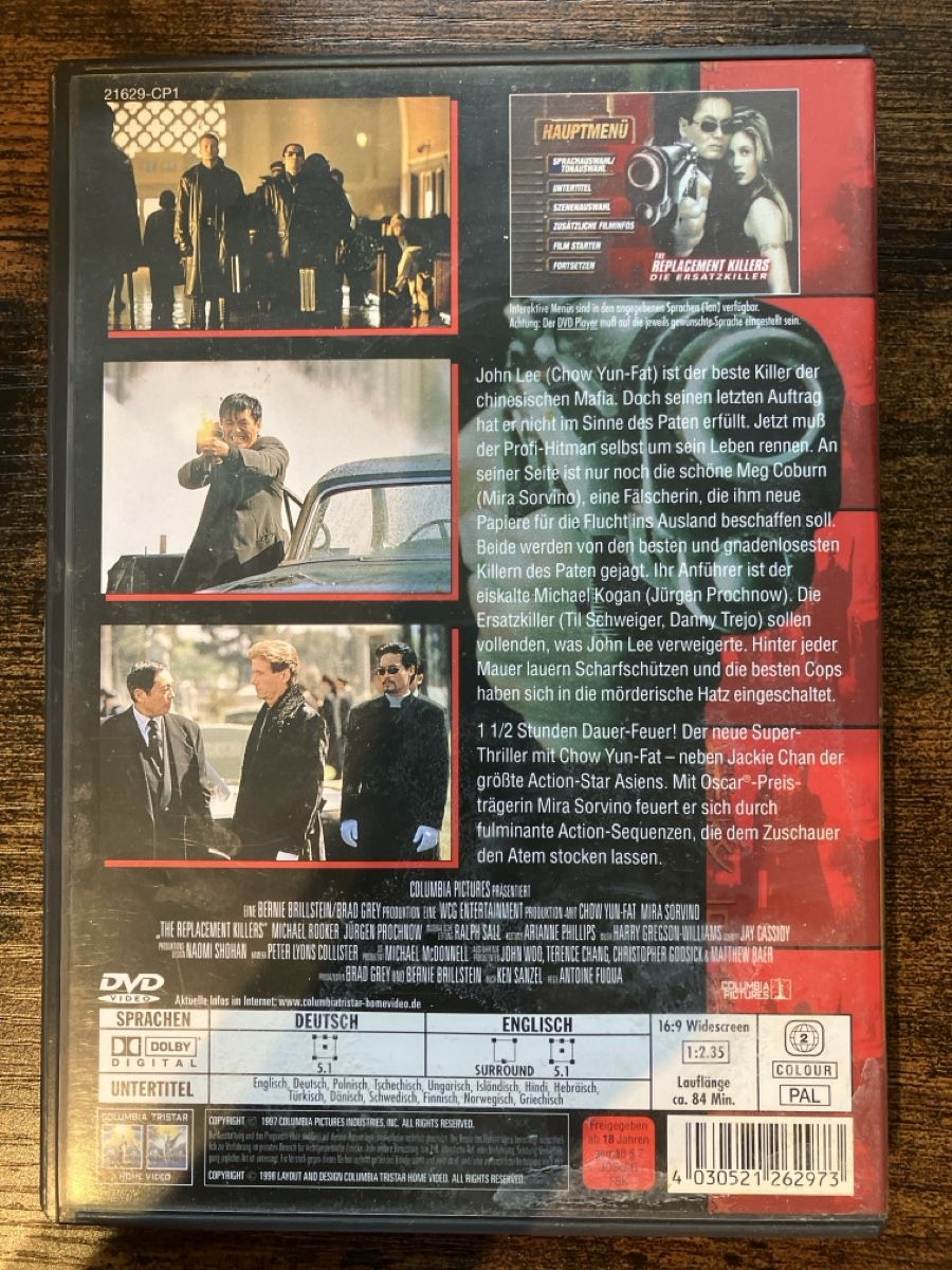 Tutti i DVDs: The Replacement Killers DVD – Usato da Glarus venduto da Jhuber78 1