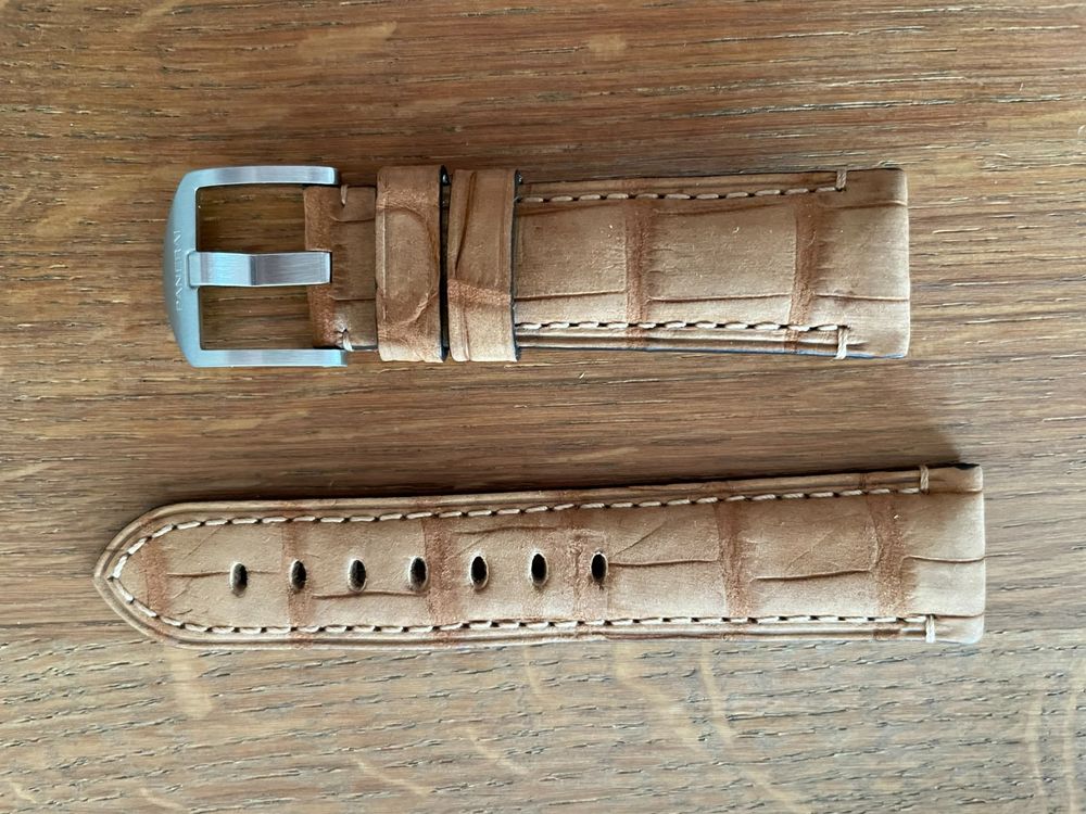 ORIGINAL PANERAI KROKO ARMBAND MIT OVP 22 20 SCHLIESSE Kaufen