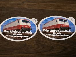 2 Vintage Train Stickers "Die Universallok" DB Baureihe 120