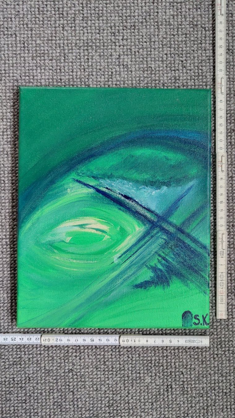 Dipinti: Abstraktes Acrylbild, handgemalt 25x30cm – Usato da Ballwil venduto da bom_ar