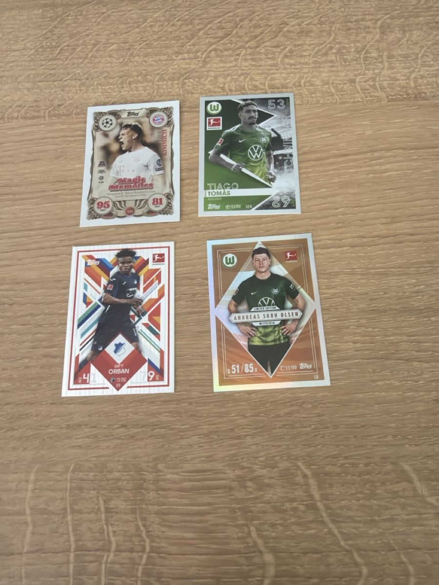 Topps Carte collezionabili: Fussballkarten Set 4 Stück neuwertig – Nuovo (secondo la descrizione) da Flims Dorf venduto da Specials