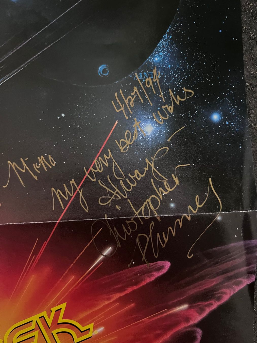 Autografi: Shatner / Plummer original Autogramm auf Poster "STAR TREK" – Usato da Guntershausen venduto da sign4me 1
