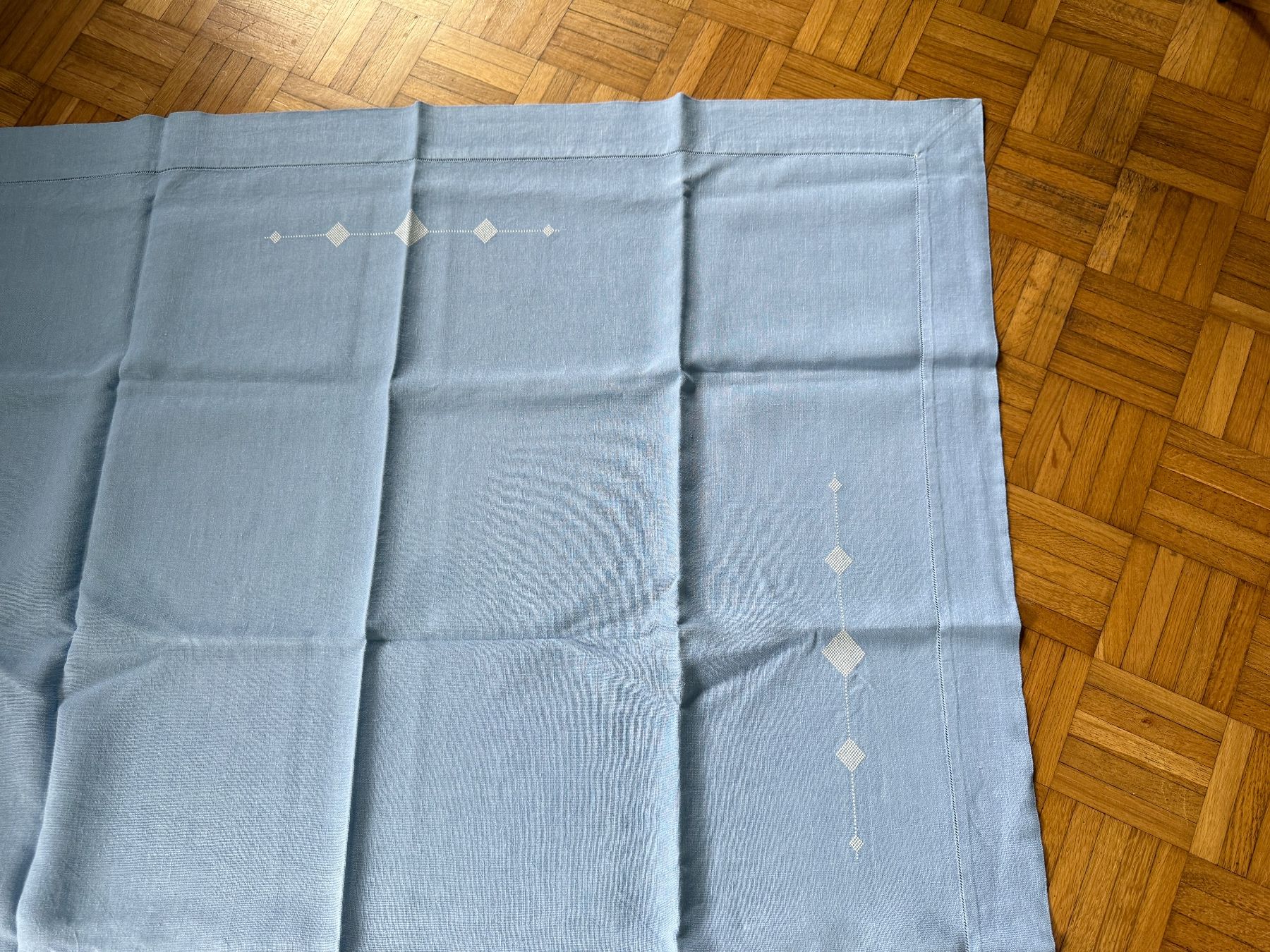 Altra biancheria da tavola: Hellblaue Tischdecke mit Monogramm A.S., Vintage Stil! – Usato da Erstfeld venduto da Uhu1980 3