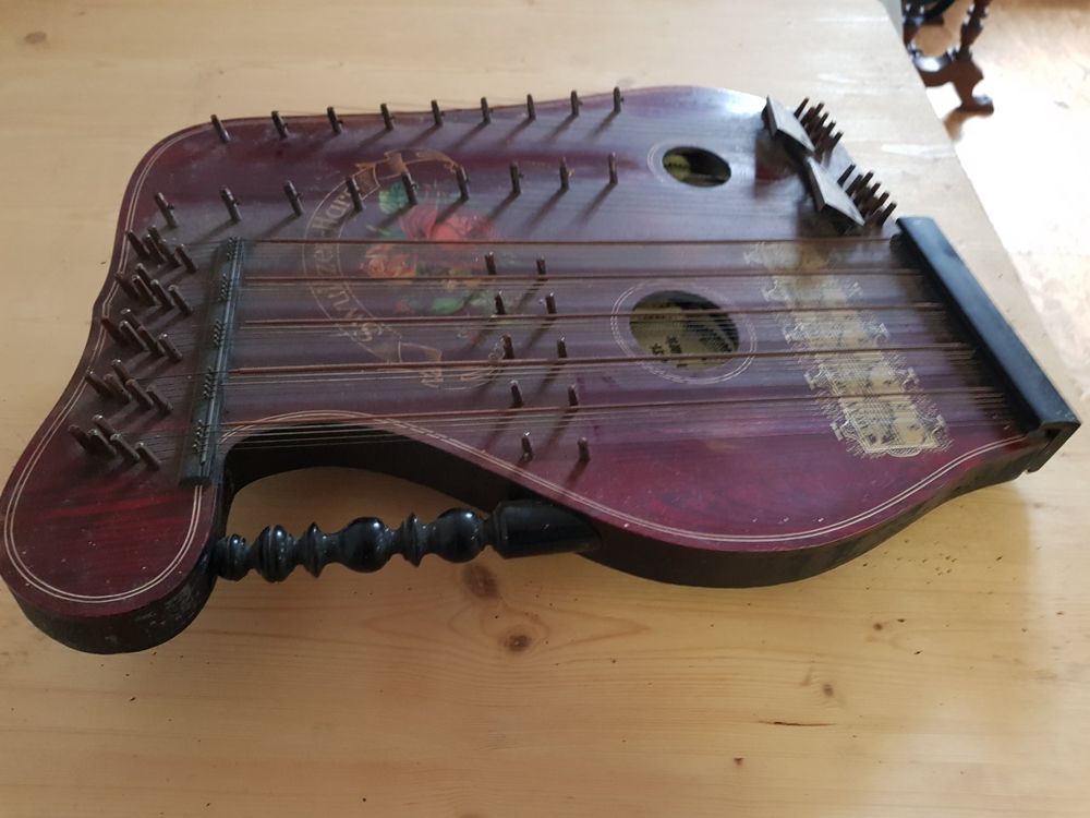 Alte Tisch Harfe Zither, Swuitzer-Harp. Konzert-Violin-Harfe (Gebraucht ...