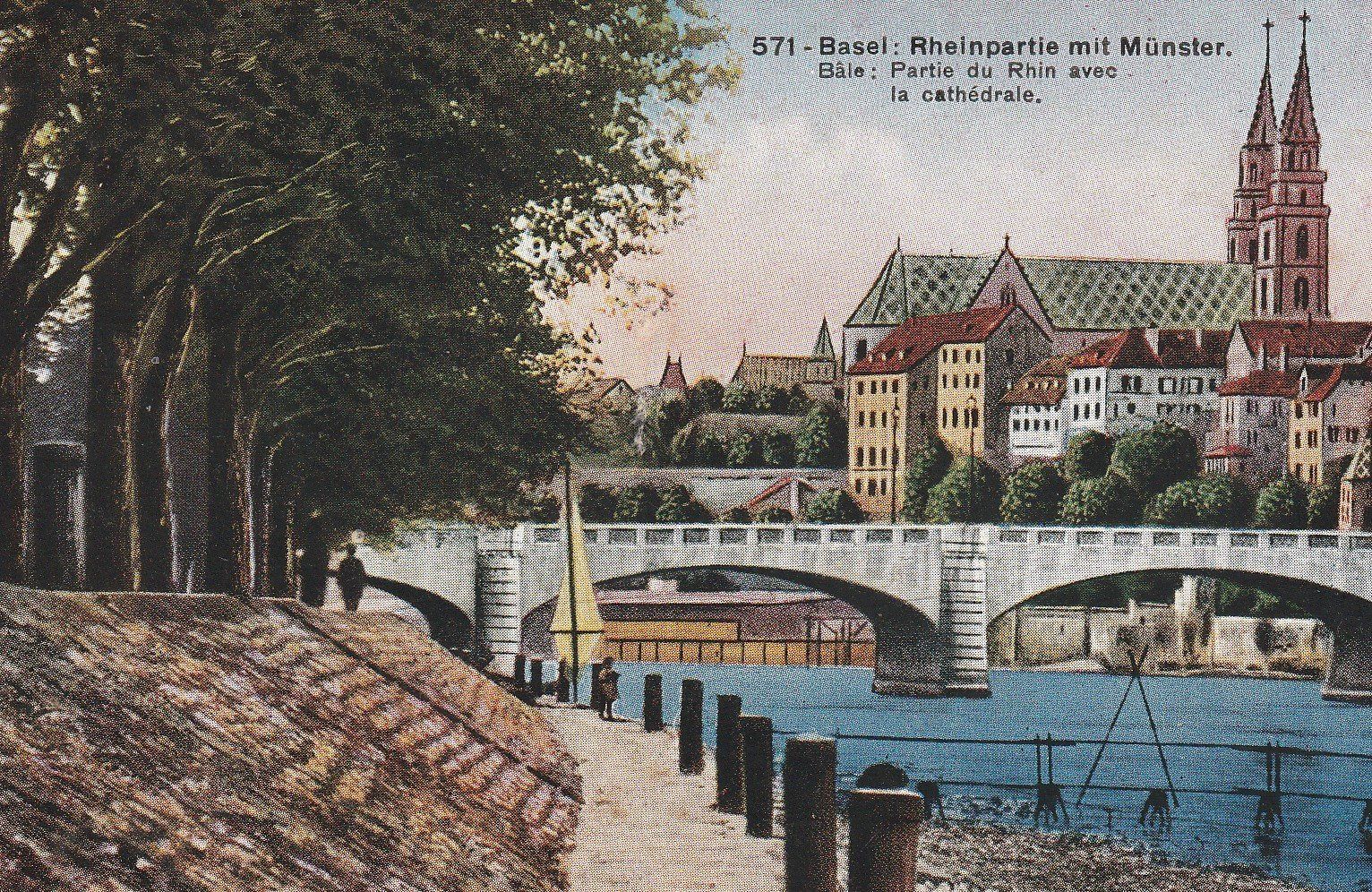 Cartoline postali: Alte Ansichtskarte Basel Münster von 1925 – Usato da Gerzensee venduto da Zelg30