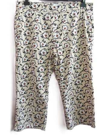 s. Masse Gr. 46 leichtere beige Hose ca. 7/8 Länge