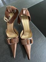 Escarpins Gianmarco Lorenzi T37 cuir marron