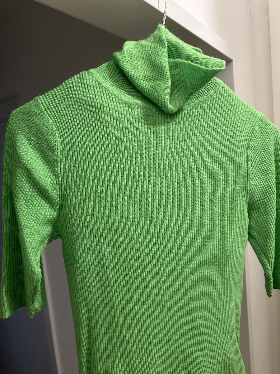 Zara Tops: Lime Green Ribbed Knit Turtleneck Top – Neu (gemäss Beschreibung) aus Zürich von sel_tvq7 1