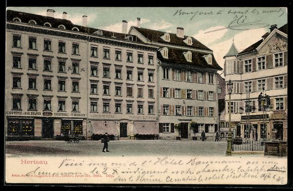 Cartes postales: AK Herisau, Platz mit Geschäften – D'occasion à Berlin par bartko-reher