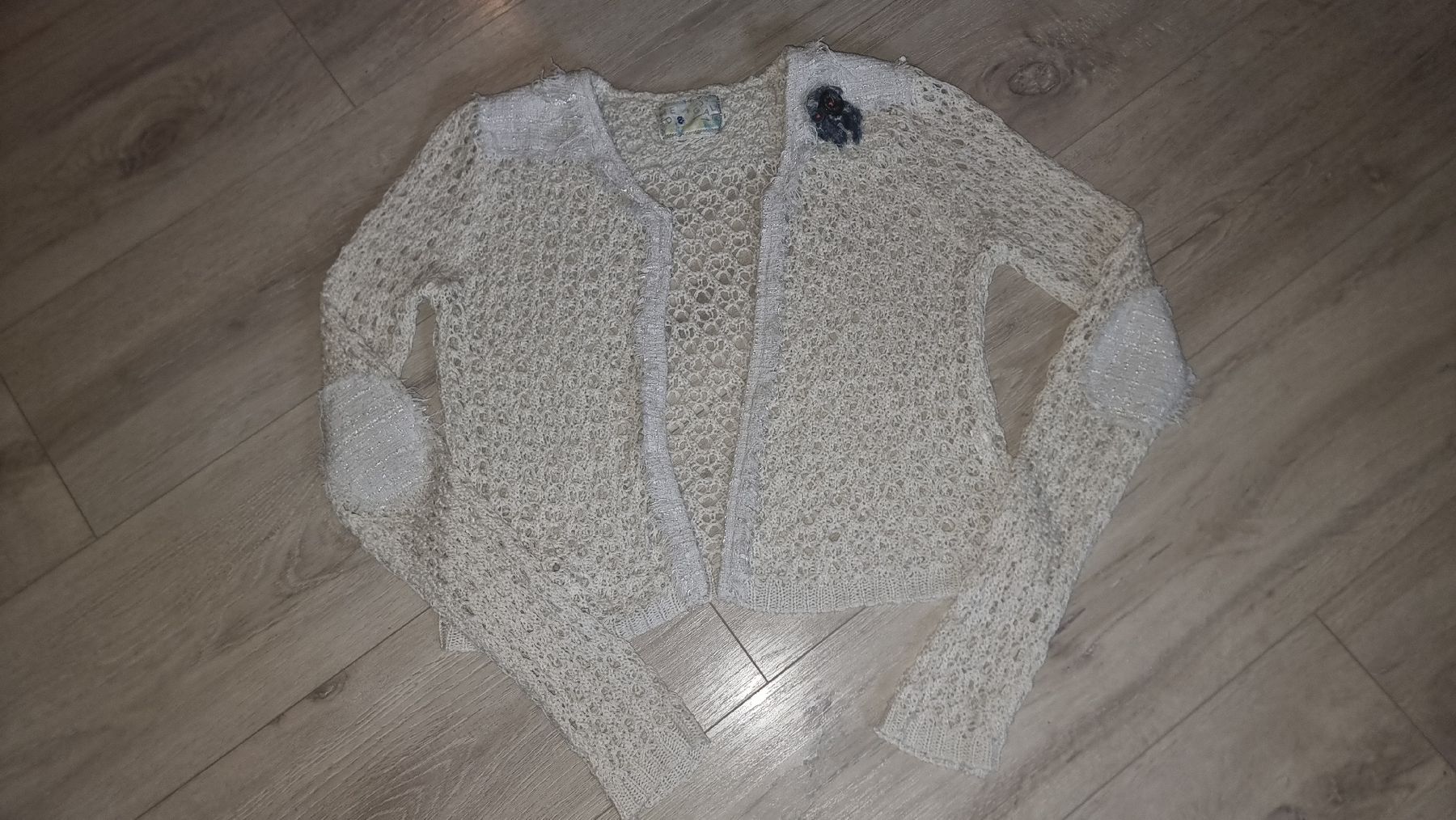 Giacche: Leichte Desigual .Strickjacke, Creme, s – Usato da Wigoltingen venduto da Zuckerfee84