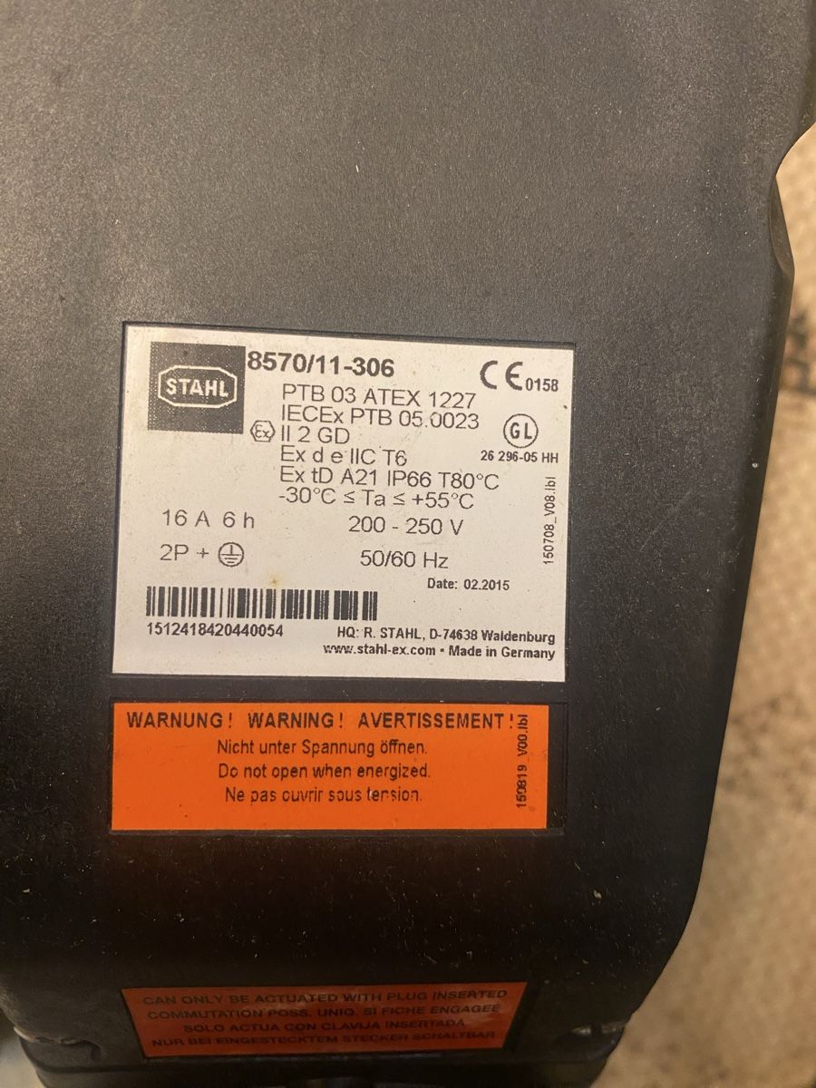 Stecker: Stahl Schalt Steckdose, 8570/11-306, Atex – Neu (gemäss Beschreibung) aus Birmenstorf AG von monza2011 3