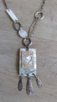Collier avec nacre 5,5x3,5cm+ Breloques carte Joie Allegria