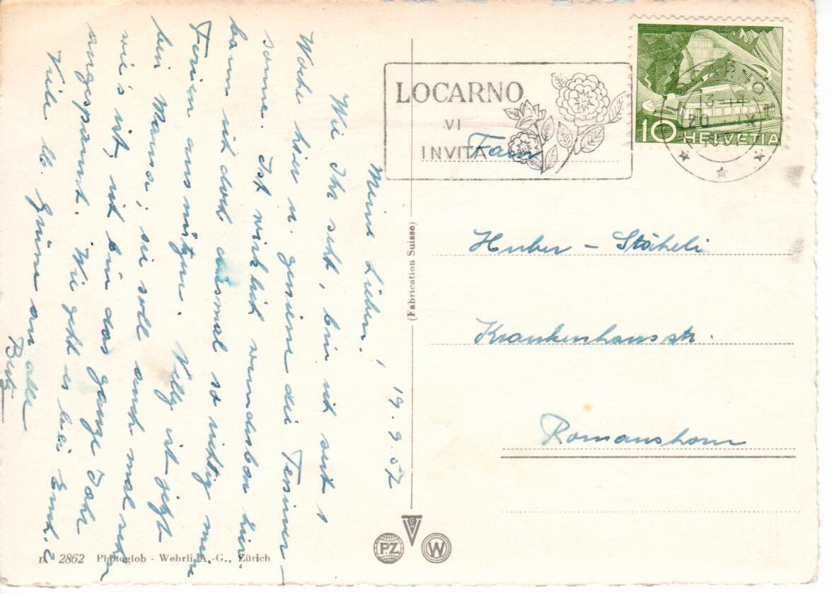 Cartes postales: Locarno 1957 – D'occasion à Wolhusen par Curver9 1