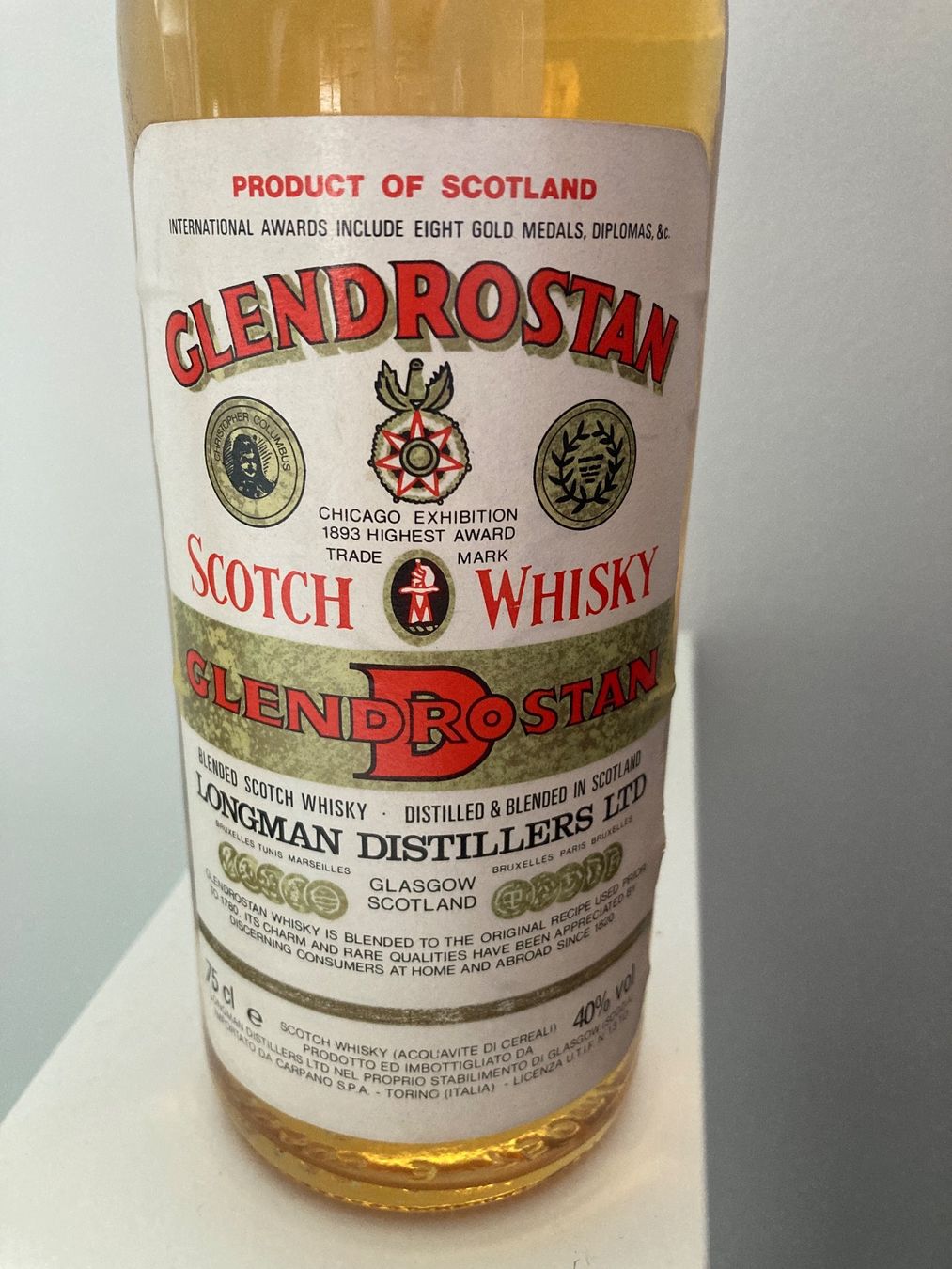 Bevande alcoliche: Glendrostan Scotch Whisky von ca 1990 – Nuovo (secondo la descrizione) da Roggwil BE venduto da Maui2000 1