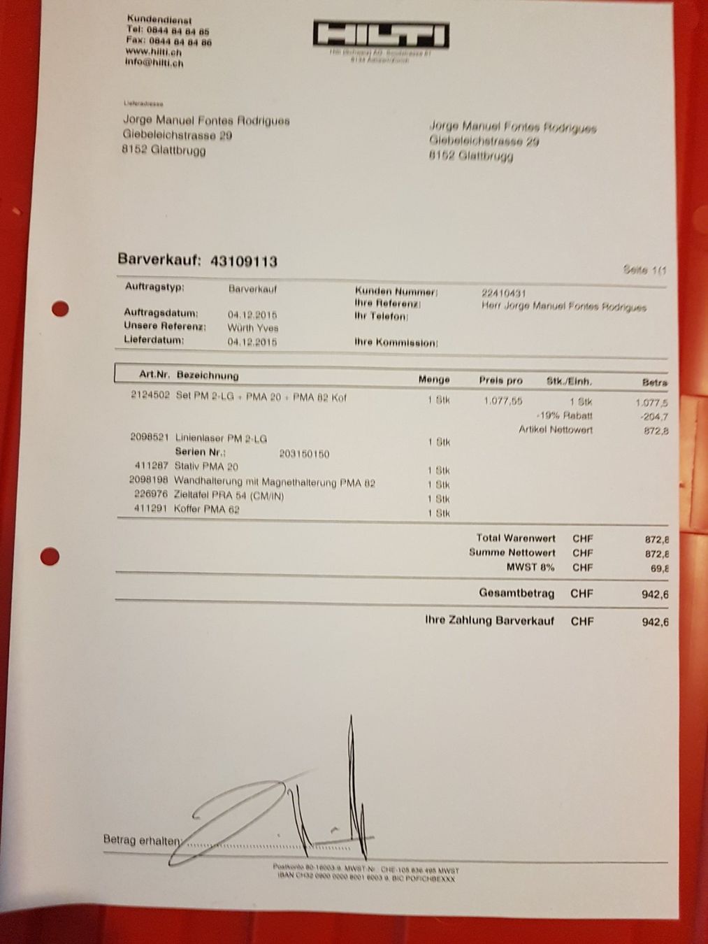 Hilti Tutti gli attrezzi: Laser Hilti PM 2-LG – Nuovo e nell'imballaggio originale da Glattbrugg venduto da casabelavista 7