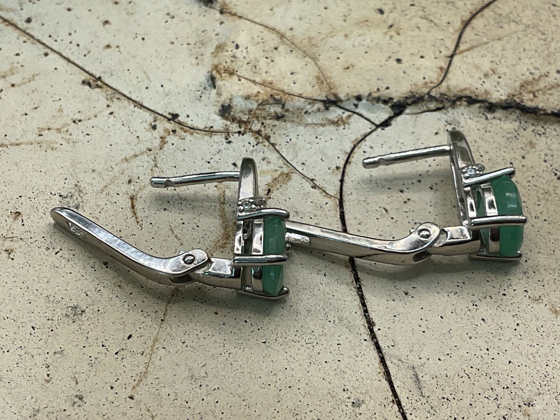 Orecchini pendenti & Orecchini a lobo: Smaragd Ohrstecker in Sterlingsilber – Nuovo (secondo la descrizione) da Luzern venduto da S.Kern01 1