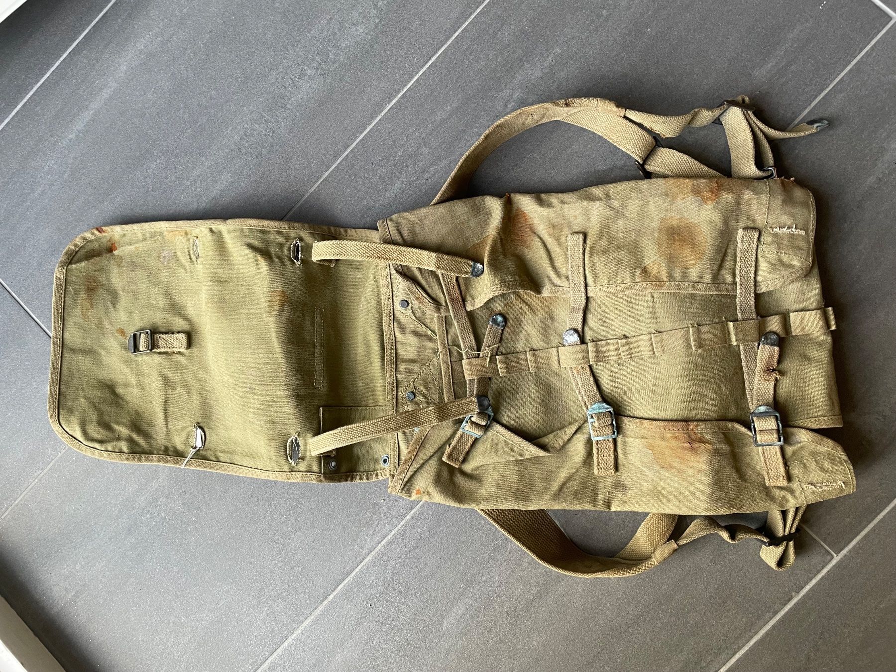 US Army Uniformi: Original WW2 us Army havresack 1941 – Usato da Oberbütschel venduto da Woodie2005 2