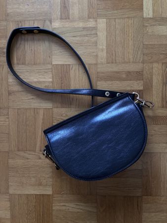 Mango Tasche schwarz Kunstleder