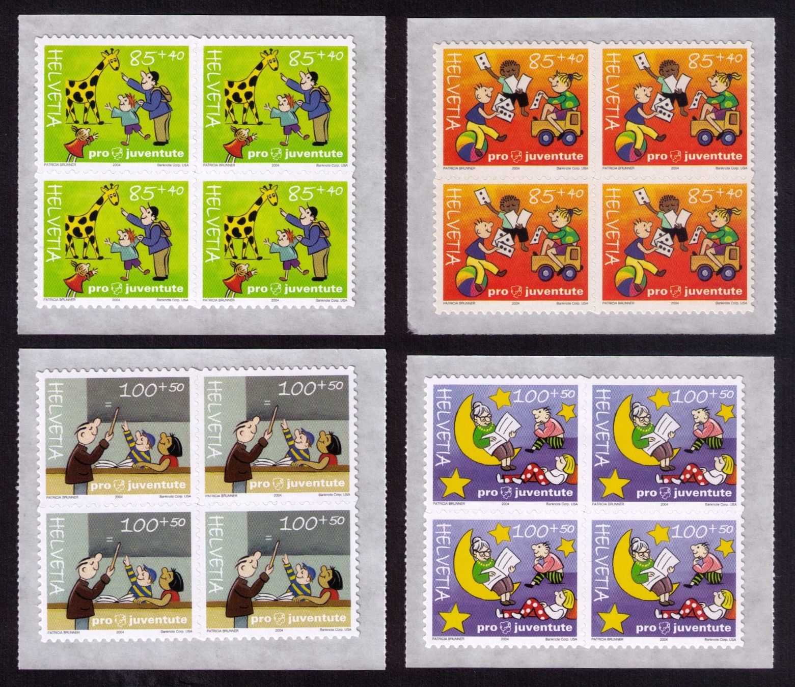 Tutti i francobolli: 2004_J373-76_PRO JUVENTUTE_VIERERBLOCK-Ausgabe_HELL !! ** – Nuovo (secondo la descrizione) da Marthalen venduto da Ch_quality