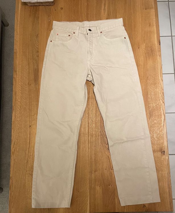 ~90'S Levi's 615-0215 Euro Model Orange Tab Tapered Denim Pants Made in England Men's W32 Vintage cotton blue type Vintage Second Hand