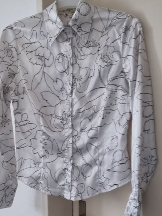 Camicette: Bluse  Gr. 38 weiss  - schwarz – Nuovo (secondo la descrizione) da Geroldswil venduto da Agapanthus22