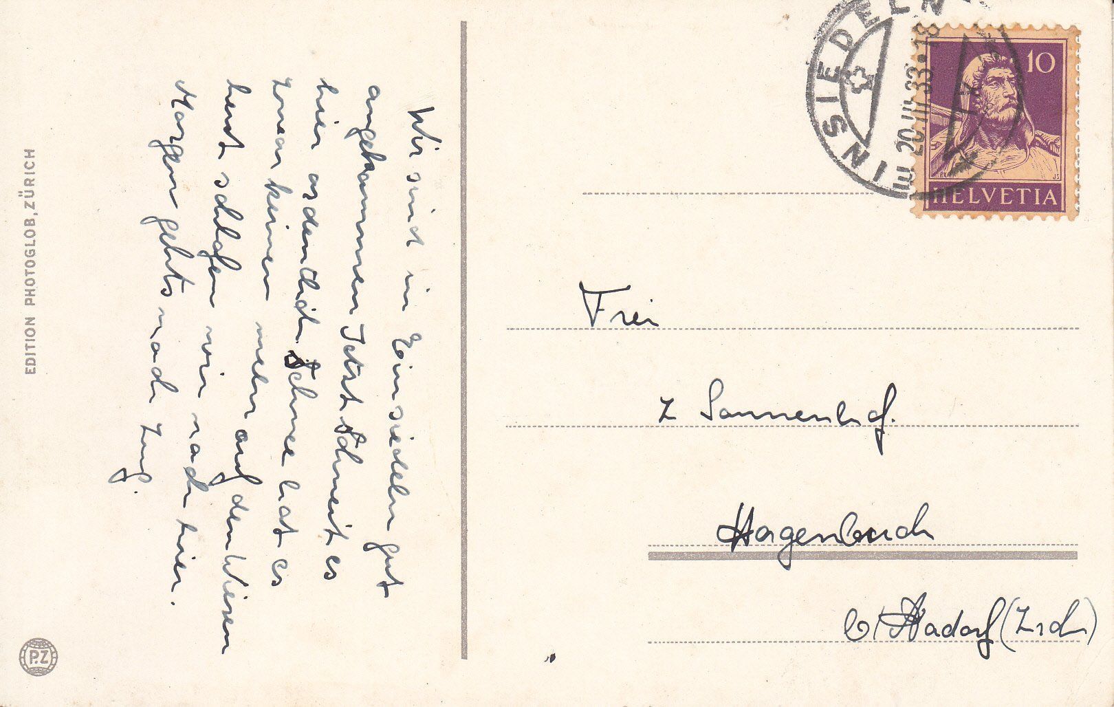 Cartoline postali: Einsiedeln 1933 – Usato da Bürglen TG venduto da StampGraf 1