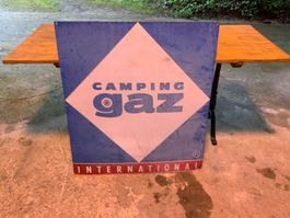 Campingaz Reklameschild, Vintage Blechschild Rarität!