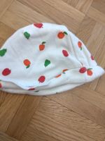 Baby Mütze weiss mit Obst Muster Baumwolle gebraucht