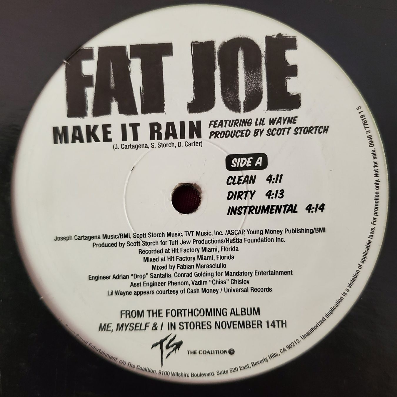 Schallplatten: FAT JOE No Drama+Make it rain ft Lil Wayne prod Scott Storch – Gebraucht aus Zürich von BornInQueensland