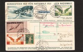 Zeppelin 1 Südamerika Fahrt,Bundesfeierkarte 1931,Nr.53 ll c