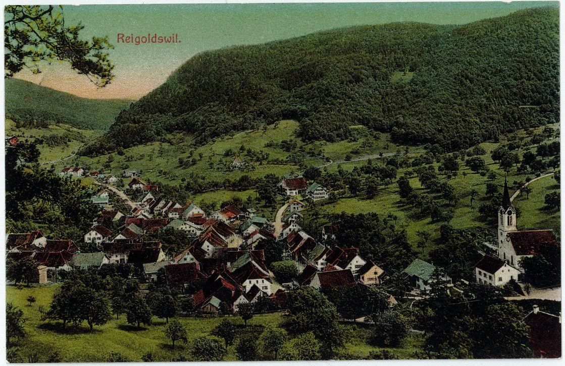 Cartoline postali: BL 93 Reigoldswil 1912 – Usato da Fribourg venduto da philafri